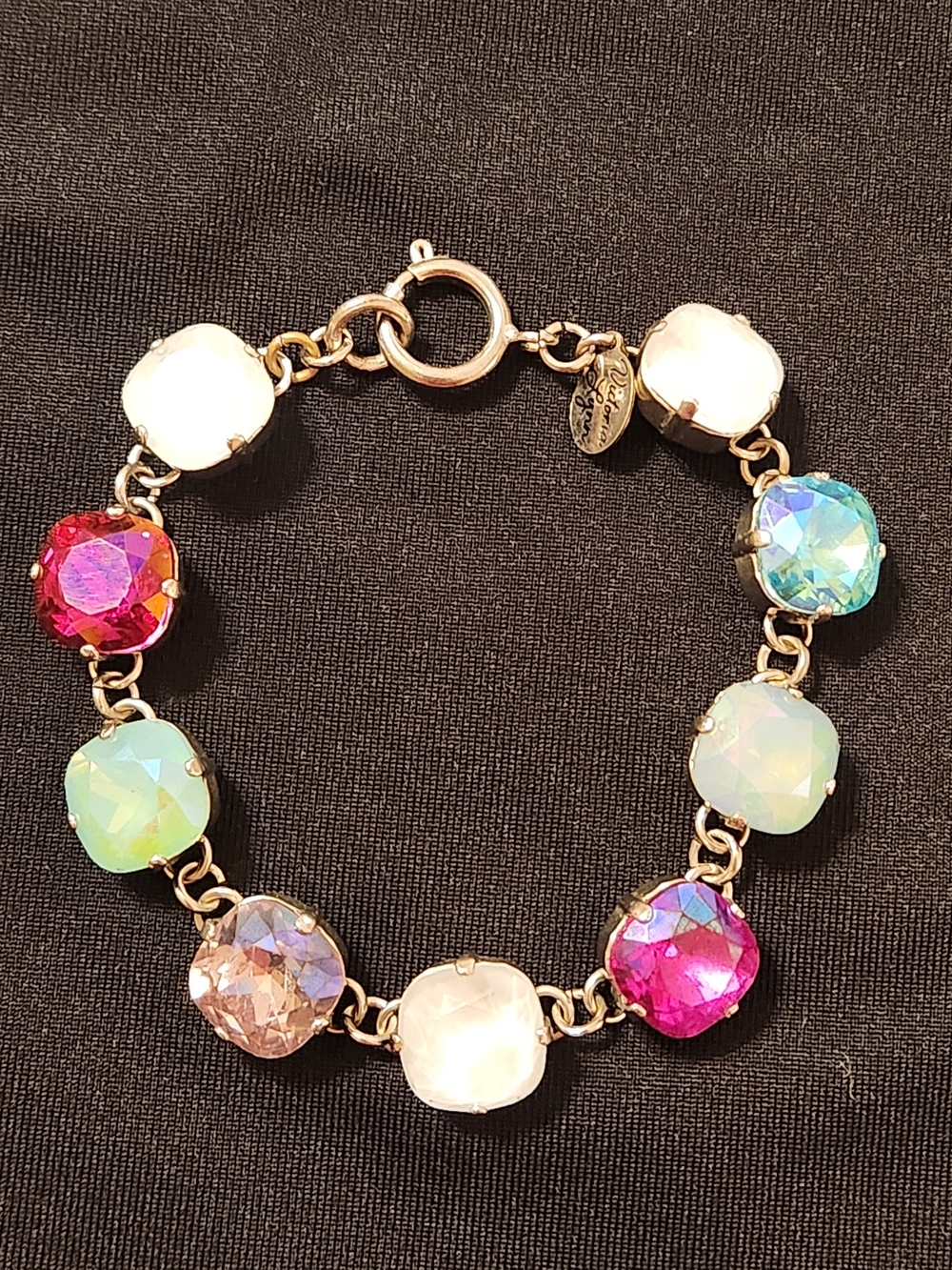 Victoria Lynn Multicolor Crystal Statement Bracelet - Women Jewelry